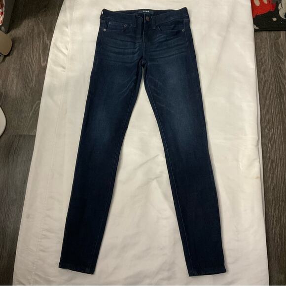 Aeropostale Low Rise Dark Wash Denim Jean 4 Long Classic Preppy Minimalist - Picture 3 of 9
